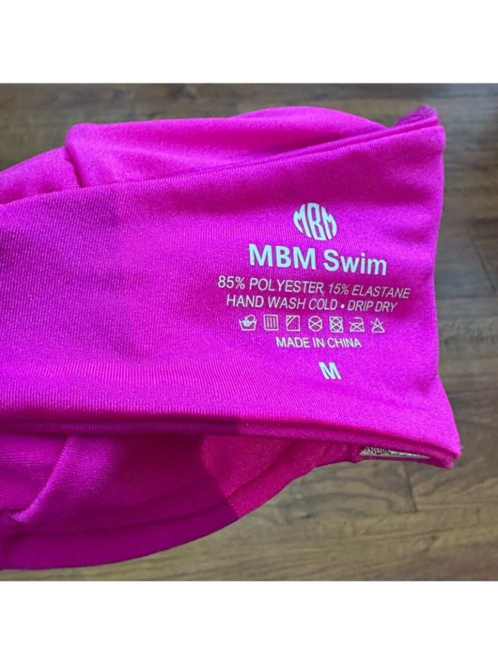 MBM Swim Chance Bikini Top in Magenta M - Picture 6 of 7